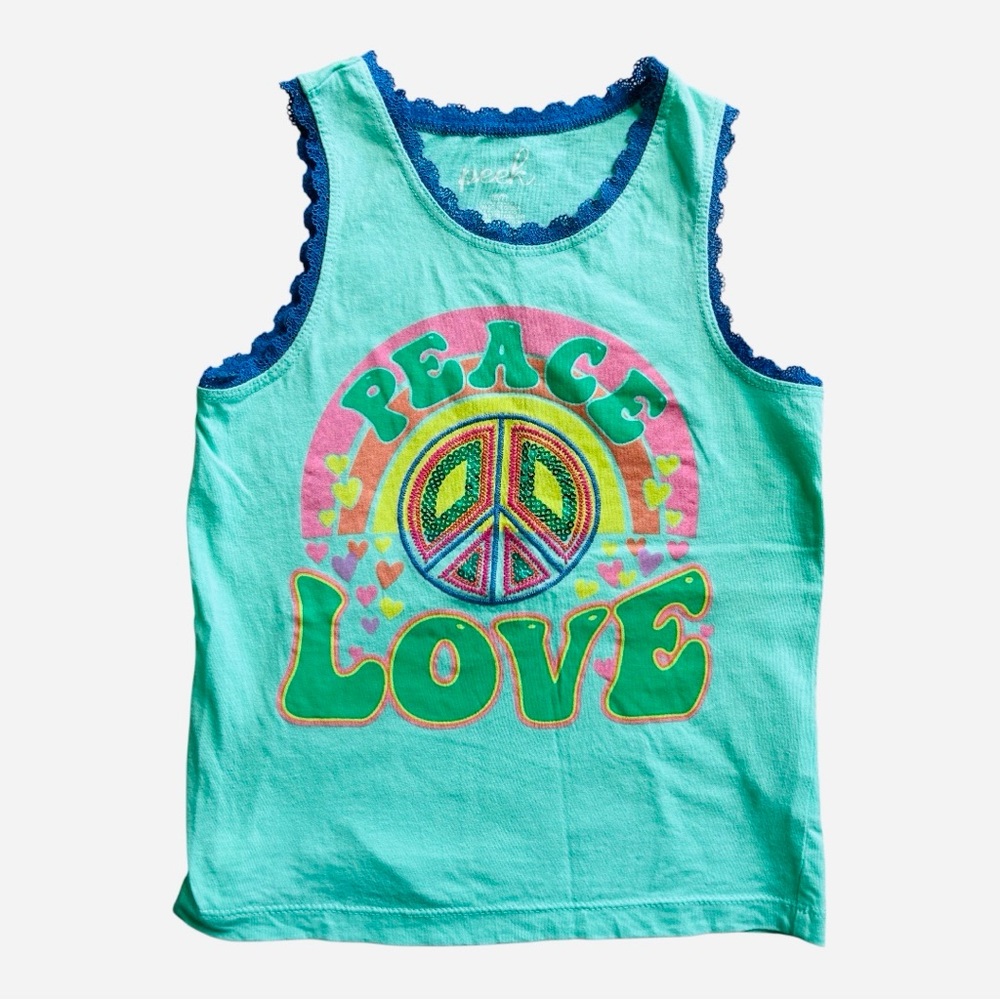 Peek Blue Peace Love Tank Top